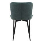 Καρέκλα τραπεζαρίας Chiara Megapap πράσινο ύφασμα - μεταλλικό μαύρο πόδι 48x58x81εκ. - Image 7