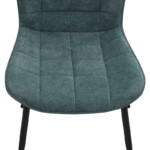 Καρέκλα τραπεζαρίας Chiara Megapap πράσινο ύφασμα - μεταλλικό μαύρο πόδι 48x58x81εκ. - Image 8