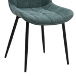 Καρέκλα τραπεζαρίας Chiara Megapap πράσινο ύφασμα - μεταλλικό μαύρο πόδι 48x58x81εκ. - Image 10