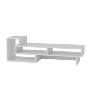 Έπιπλο τηλεόρασης Tetra Megapap χρώμα λευκό 136,7x40x42εκ. - Image 3