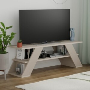 Έπιπλο τηλεόρασης Farfalla Megapap χρώμα sandstone 120x33