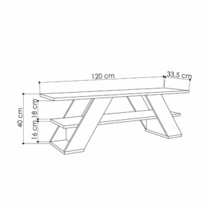Έπιπλο τηλεόρασης Farfalla Megapap χρώμα sandstone 120x33,5x40εκ. - Image 5