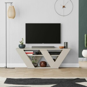 Έπιπλο τηλεόρασης Pipralla Megapap χρώμα sandstone 110x30x40εκ. - Image 2