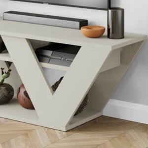 Έπιπλο τηλεόρασης Pipralla Megapap χρώμα sandstone 110x30x40εκ. - Image 3