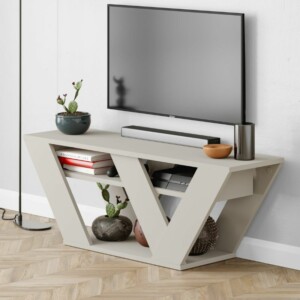 Έπιπλο τηλεόρασης Pipralla Megapap χρώμα sandstone 110x30x40εκ.