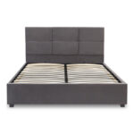 Κρεβάτι Kingston Megapap βελούδινο με αποθηκευτικό χώρο χρώμα ανθρακί 160x200εκ. - Image 5