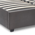 Κρεβάτι Kingston Megapap βελούδινο με αποθηκευτικό χώρο χρώμα ανθρακί 160x200εκ. - Image 8