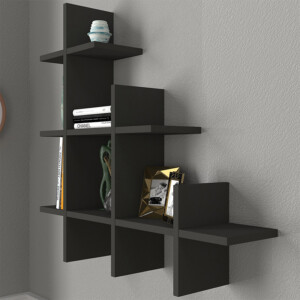 Ραφιέρα τοίχου Juke Megapap χρώμα ανθρακί 81,8x18x80εκ. - Image 4