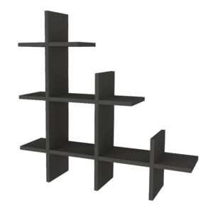 Ραφιέρα τοίχου Juke Megapap χρώμα ανθρακί 81,8x18x80εκ. - Image 5