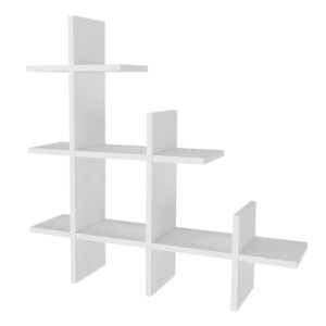 Ραφιέρα τοίχου Juke Megapap χρώμα λευκό 81,8x18x80εκ. - Image 5