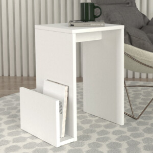 Τραπεζάκι βοηθητικό Regnar Megapap χρώμα λευκό  43