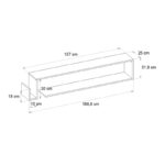 Έπιπλο τηλεόρασης επιτοίχιο Regnar Megapap χρώμα λευκό 168,6x25x31,8εκ. - Image 7