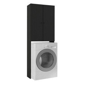 Έπιπλο πλυντηρίου Romme Megapap χρώμα μαύρο 65x27