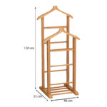 Επιδαπέδια κρεμάστρα Beta II Megapap ξύλινη χρώμα φυσικό 48x35x120εκ. - Image 4