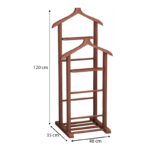 Επιδαπέδια κρεμάστρα Beta II Megapap ξύλινη χρώμα καρυδί 48x35x120εκ. - Image 4