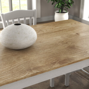 Τραπέζι Fira Megapap χρώμα λευκό - φυσικό οξιάς 180x90x78εκ. - Image 3