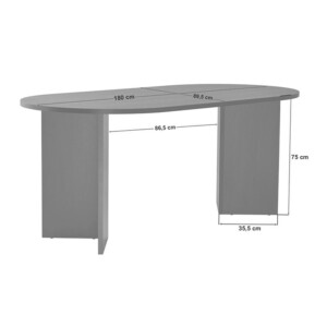 Τραπέζι Sablin Megapap χρώμα καρυδί 180x89,5x75εκ. - Image 6