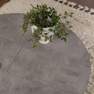 Τραπεζάκι σαλονιού σετ 2 τμχ Moira Megapap χρώμα γκρι σκυροδέματος Ø90x41εκ. - Image 7