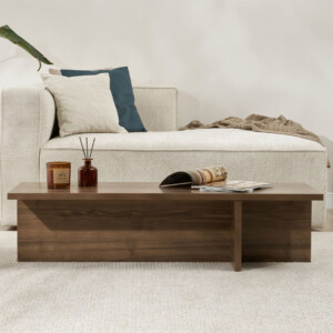 Τραπεζάκι σαλονιού Harbor Megapap χρώμα καρυδί 120x45x30εκ. - Image 3