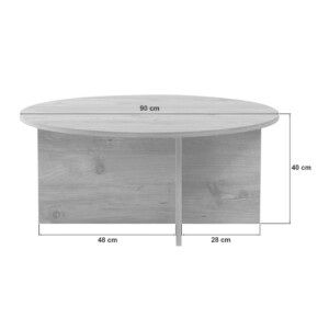 Τραπεζάκι σαλονιού Soleil Megapap χρώμα sapphire oak Ø90x40εκ. - Image 6