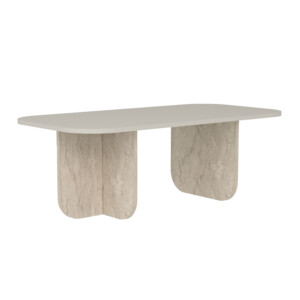 Τραπεζάκι σαλονιού Becaj Megapap χρώμα sandstone - travertine 120x60x41,4εκ. - Image 4