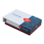 Σετ παπλωματοθήκη Stark Cotton Box 3 τμχ Μονή (160x220) χρώμα cinnamon - μπλε - Image 3