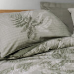 Σετ παπλωματοθήκη Frond Cotton Box 4 τμχ Διπλή (200x220) χρώμα χακί - Image 2