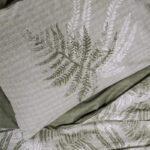 Σετ παπλωματοθήκη Frond Cotton Box 4 τμχ Διπλή (200x220) χρώμα χακί - Image 3