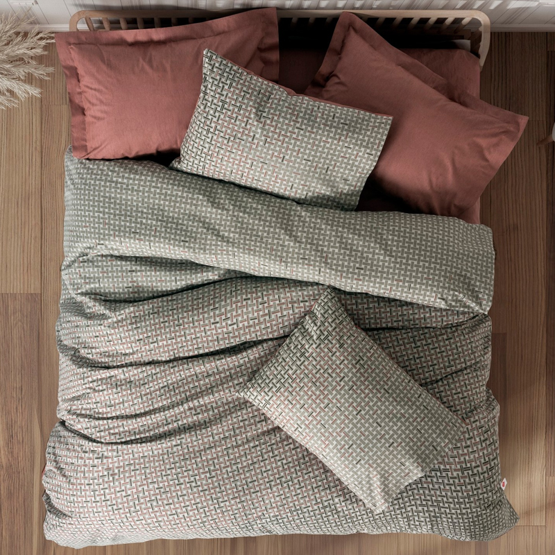 Σετ παπλωματοθήκη Mote Cotton Box 4 τμχ Διπλή (200x220) χρώμα κόκκινο Σετ παπλωματοθήκη Mote Cotton Box 4 τμχ Διπλή (200x220) χρώμα κόκκινο