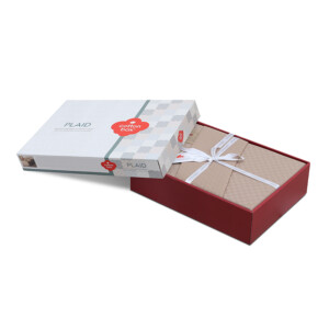 Σετ παπλωματοθήκη Plaid Cotton Box 4 τμχ Διπλή (200x220) χρώμα mink - Image 4