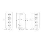 Ντουλάπα ρούχων Vivian Megapap τετράφυλλη χρώμα φυσικό οξιάς 160x51,8x181εκ. - Image 5