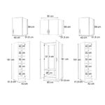 Ντουλάπα ρούχων Vivian Megapap τετράφυλλη με πατάρι χρώμα λευκό 160x51,8x240εκ. - Image 5