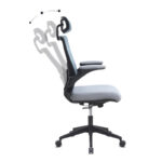 Καρέκλα γραφείου διευθυντική Belora Megapap με ύφασμα Mesh χρώμα γκρι 63,5x62x117/127εκ. - Image 8