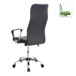 Καρέκλα γραφείου Novaro Megapap από τεχνόδερμα χρώμα μαύρο 61x68x111/121εκ. - Image 2