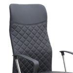 Καρέκλα γραφείου Novaro Megapap από τεχνόδερμα χρώμα μαύρο 61x68x111/121εκ. - Image 7