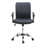 Καρέκλα γραφείου Avelon Megapap από τεχνόδερμα χρώμα μαύρο 60x56x94/103εκ. - Image 4