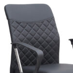 Καρέκλα γραφείου Avelon Megapap από τεχνόδερμα χρώμα μαύρο 60x56x94/103εκ. - Image 7