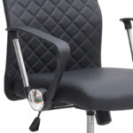 Καρέκλα γραφείου Avelon Megapap από τεχνόδερμα χρώμα μαύρο 60x56x94/103εκ. - Image 8