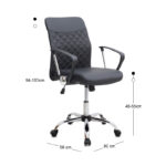 Καρέκλα γραφείου Avelon Megapap από τεχνόδερμα χρώμα μαύρο 60x56x94/103εκ. - Image 9