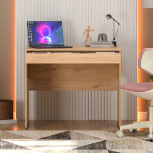 Γραφείο εργασίας Vareno Megapap χρώμα florida oak 90x55x75εκ. - Image 3