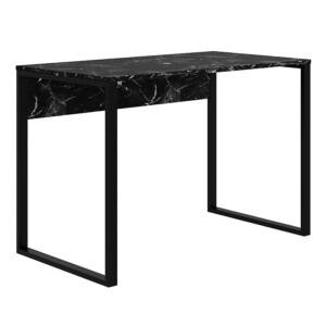 Γραφείο εργασίας Inna Megapap χρώμα μαύρο εφέ μαρμάρου 100x60x75εκ. - Image 3