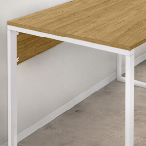 Γραφείο εργασίας Inna Megapap χρώμα sapphire oak - λευκό 100x60x75εκ. - Image 2