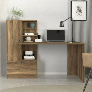 Γραφείο εργασίας Domingo Megapap χρώμα καρυδί 149,5x60x120εκ. - Image 4