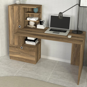 Γραφείο εργασίας Domingo Megapap χρώμα καρυδί 149,5x60x120εκ. - Image 5