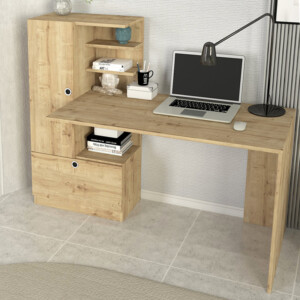 Γραφείο εργασίας Domingo Megapap χρώμα sapphire oak 149,5x60x120εκ. - Image 5