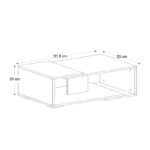 Τραπεζάκι σαλονιού Mareta Megapap χρώμα μαύρο εφέ μαρμάρου - καρυδί 81,8x50x35εκ. - Image 5