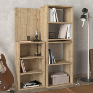 Γραφείο εργασίας πολυμορφικό Last Megapap χρώμα sapphire oak 119x44,7x123εκ. - Image 3