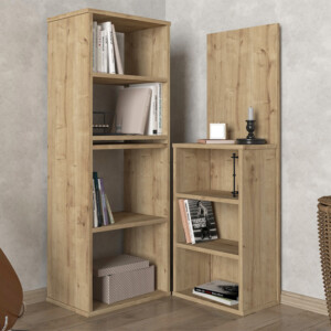 Γραφείο εργασίας πολυμορφικό Last Megapap χρώμα sapphire oak 119x44,7x123εκ. - Image 4