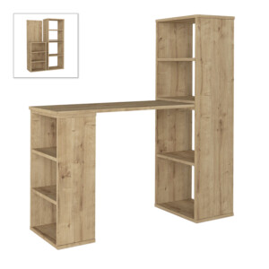 Γραφείο εργασίας πολυμορφικό Last Megapap χρώμα sapphire oak 119x44