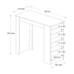 Τραπέζι μπαρ Monaco Megapap χρώμα καρυδί - μαύρο εφέ μαρμάρου 120x51,6x101,8εκ. - Image 6